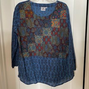 Marketplace Handwork of India tunic, Size L